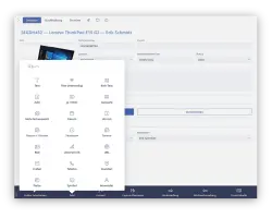 A screenshot of the ninox dashboard showing data fields.
